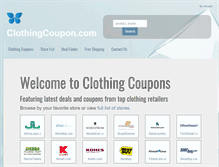 Tablet Screenshot of clothingcoupon.com